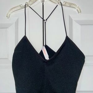Basic black crop top